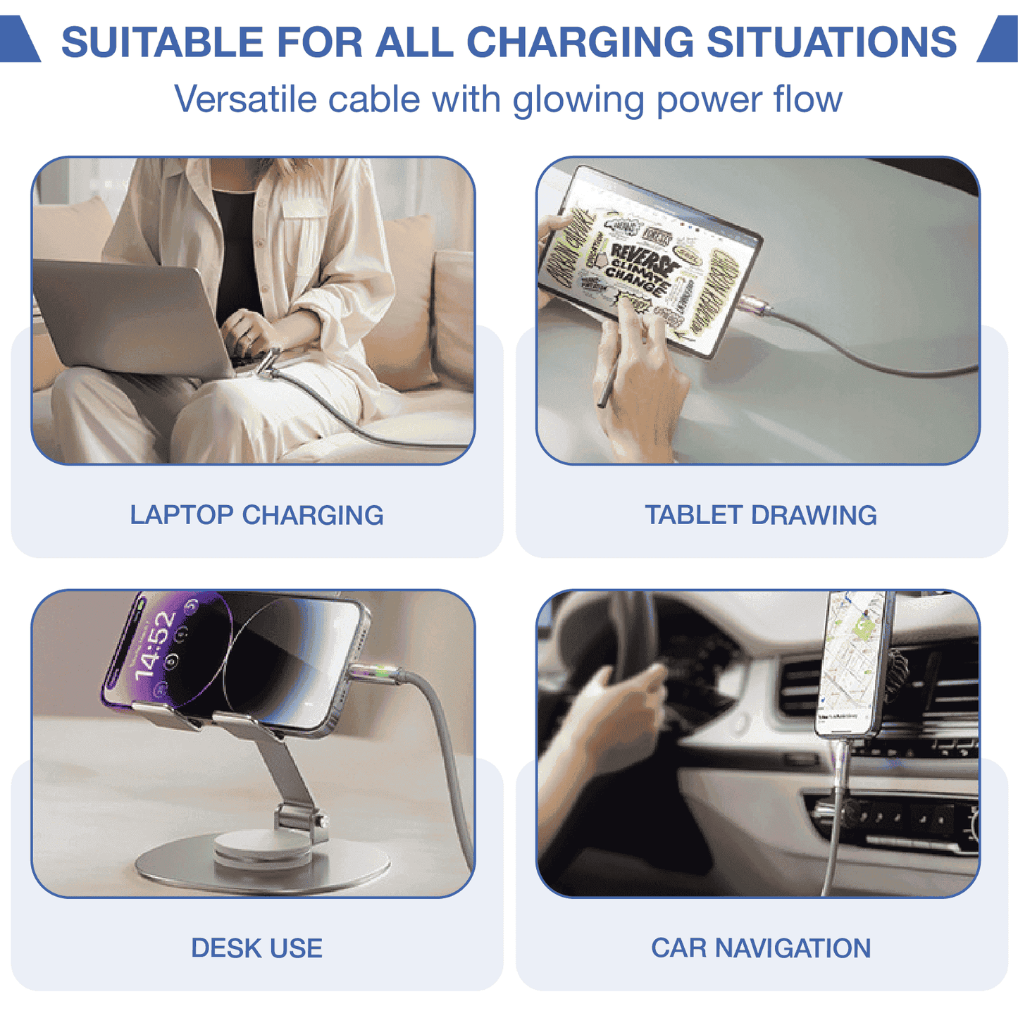 REVO® UltraCharge 4-in-1 240W Fast Charging Cable