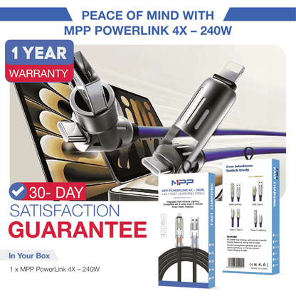 REVO® UltraCharge 4-in-1 240W Fast Charging Cable