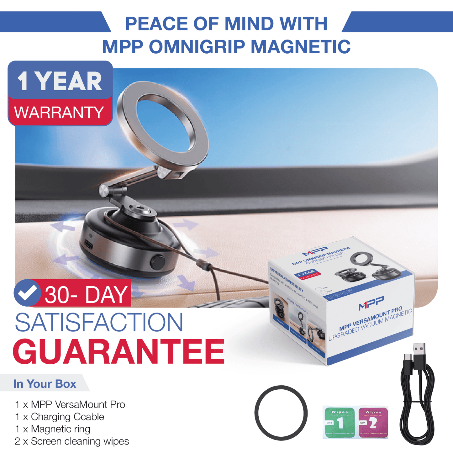 MPP® GripMaster Pro 360 – Smart Magnetic Phone Mount 2025 MPP016