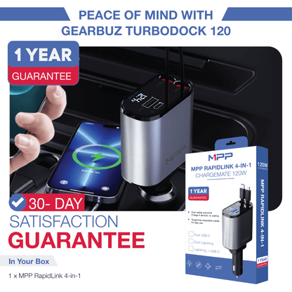 REVO® 4- in - 1 Car Charger Adapter Powerful Fast Charging The Newest 2025 MPP014